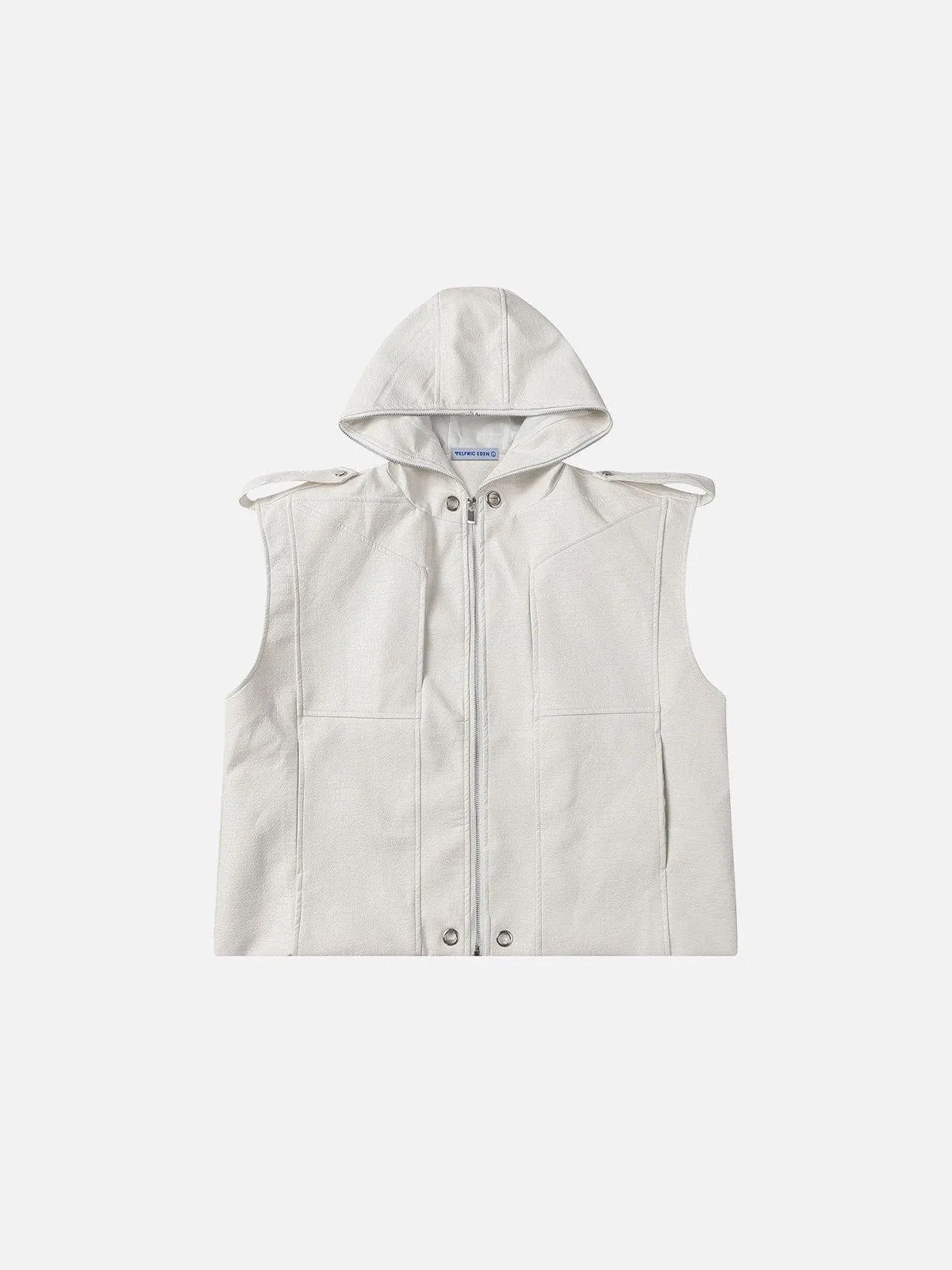 Aelfric Eden Hooded Faux Leather Vest