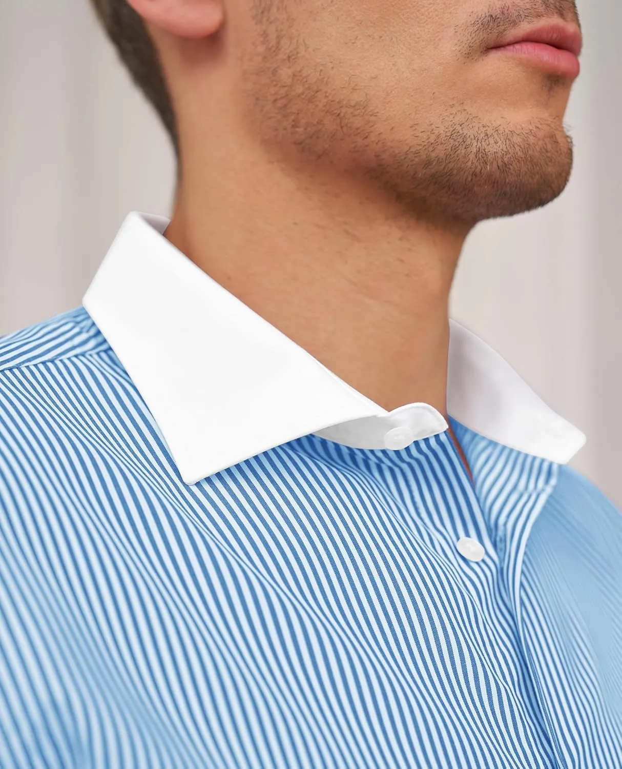 Alimens & Gentle Mens Dress Shirt for Men Striped Button Down Shirts Long Sleeve Wrinkle Resistant Regular Fit