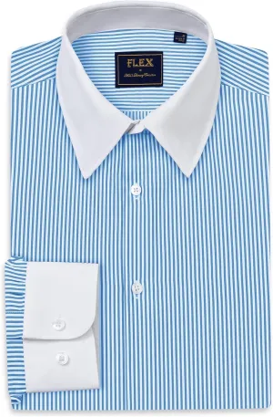 Alimens & Gentle Mens Dress Shirt for Men Striped Button Down Shirts Long Sleeve Wrinkle Resistant Regular Fit