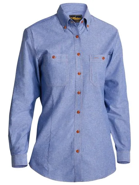 Bisley Women's Chambray Shirt - Long Sleeve (B76407L)