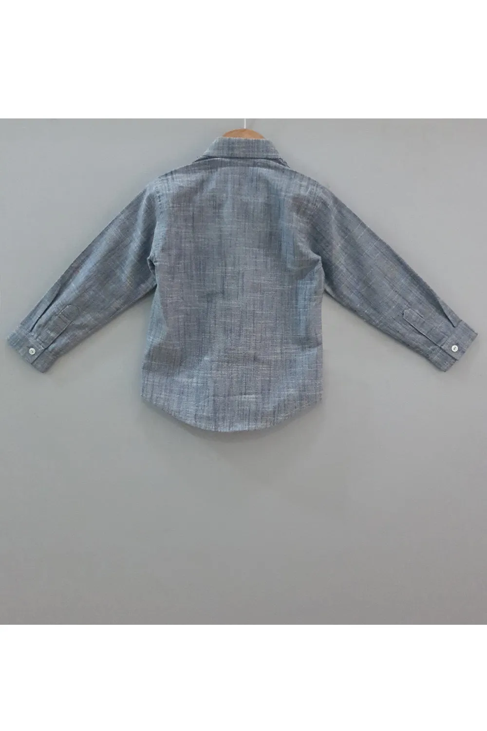 Bluish grey chambray shirt