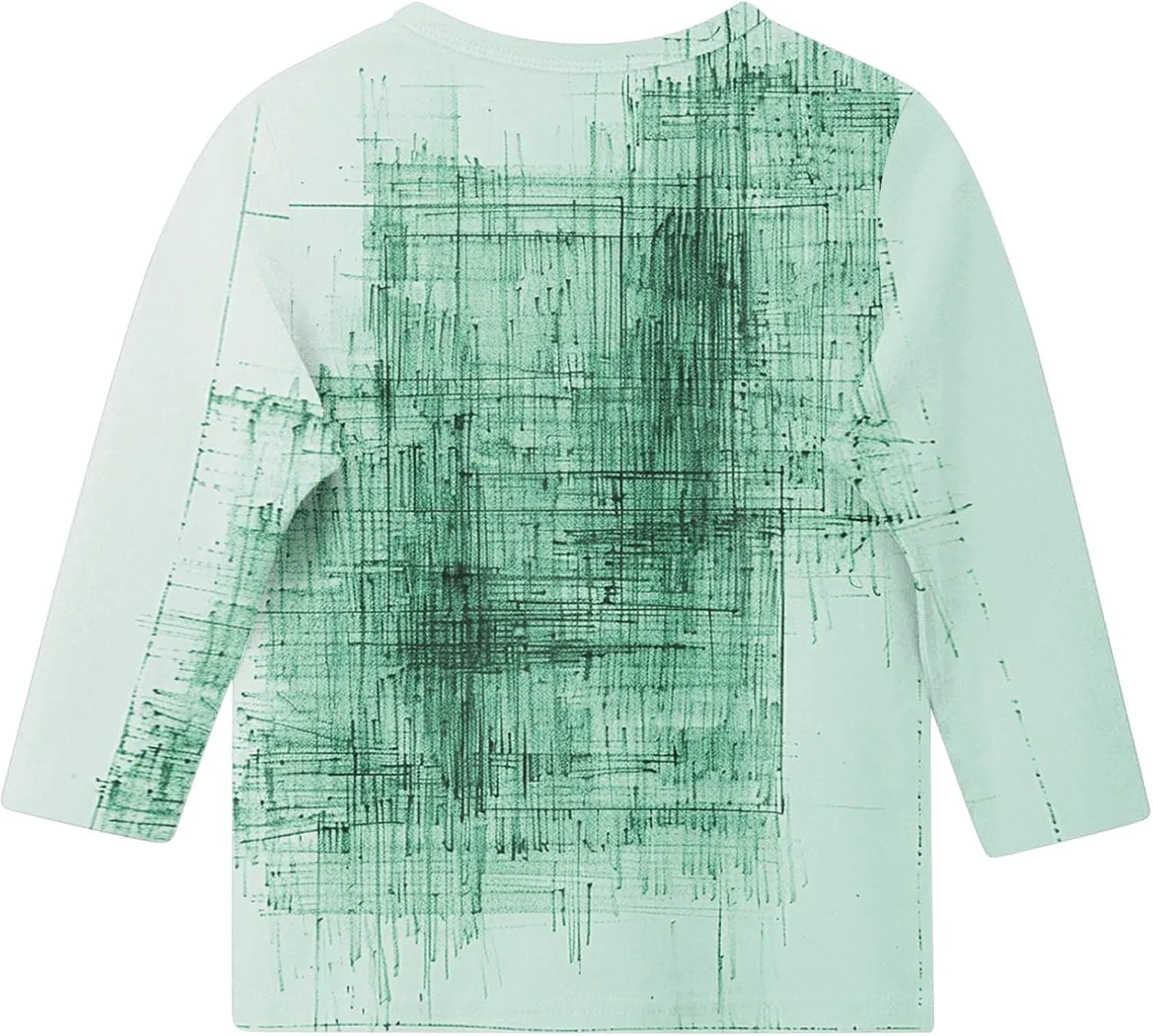 Boys Girls Cute Graffiti Loose 3/4 Sleeve T-Shirts Crewneck Casual Summer Graphic Printed Tee Tops for Kids 3-12 Years