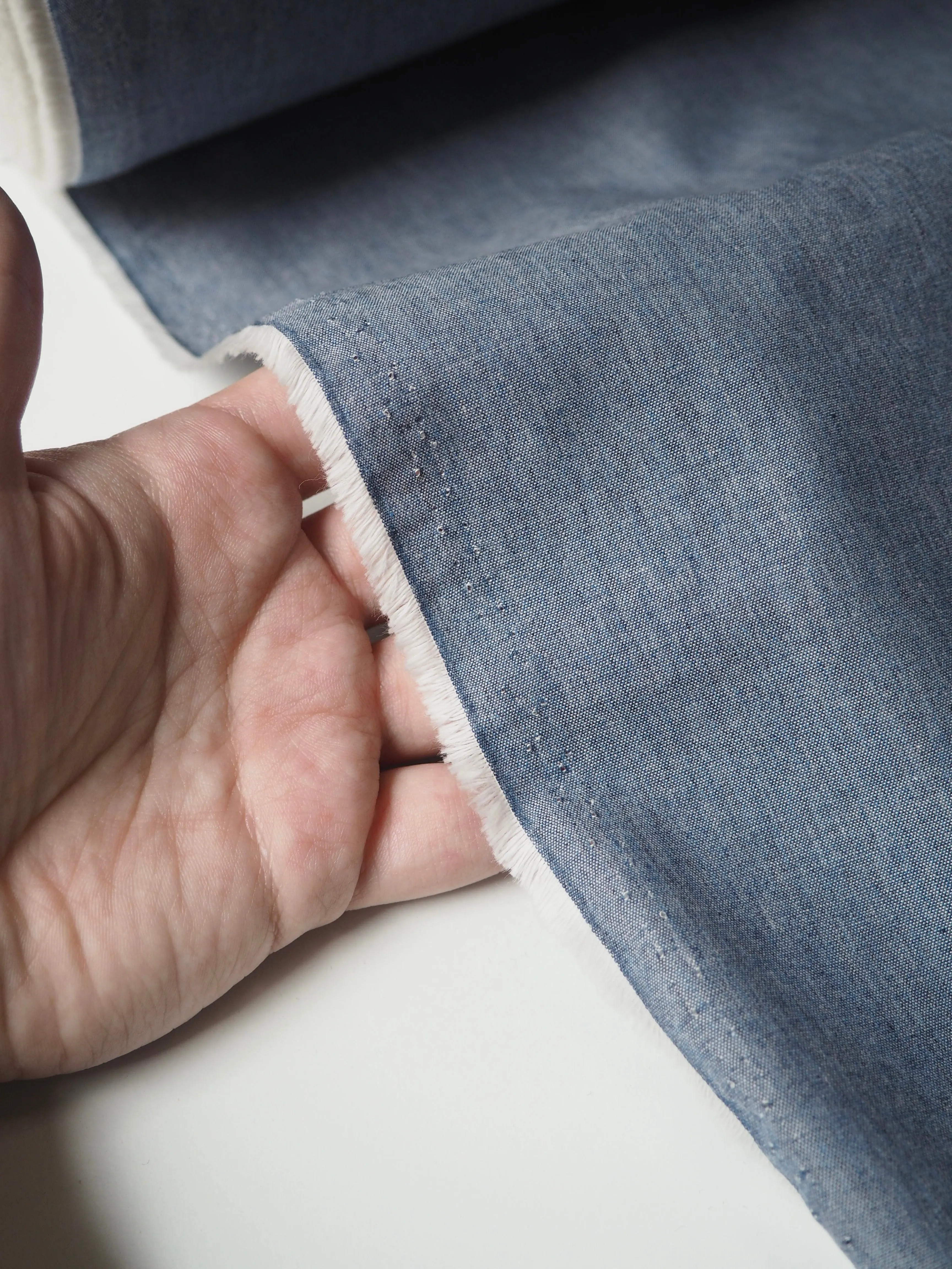 Classic Blue Cotton Chambray