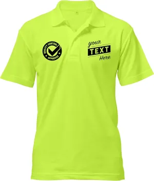 Embroidered Text | Custom Personalized Polo Shirt for Men & Women, Short Sleeve Sports Golf Tennis T-Shirt