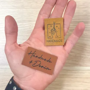 Faux Leather Denim Labels