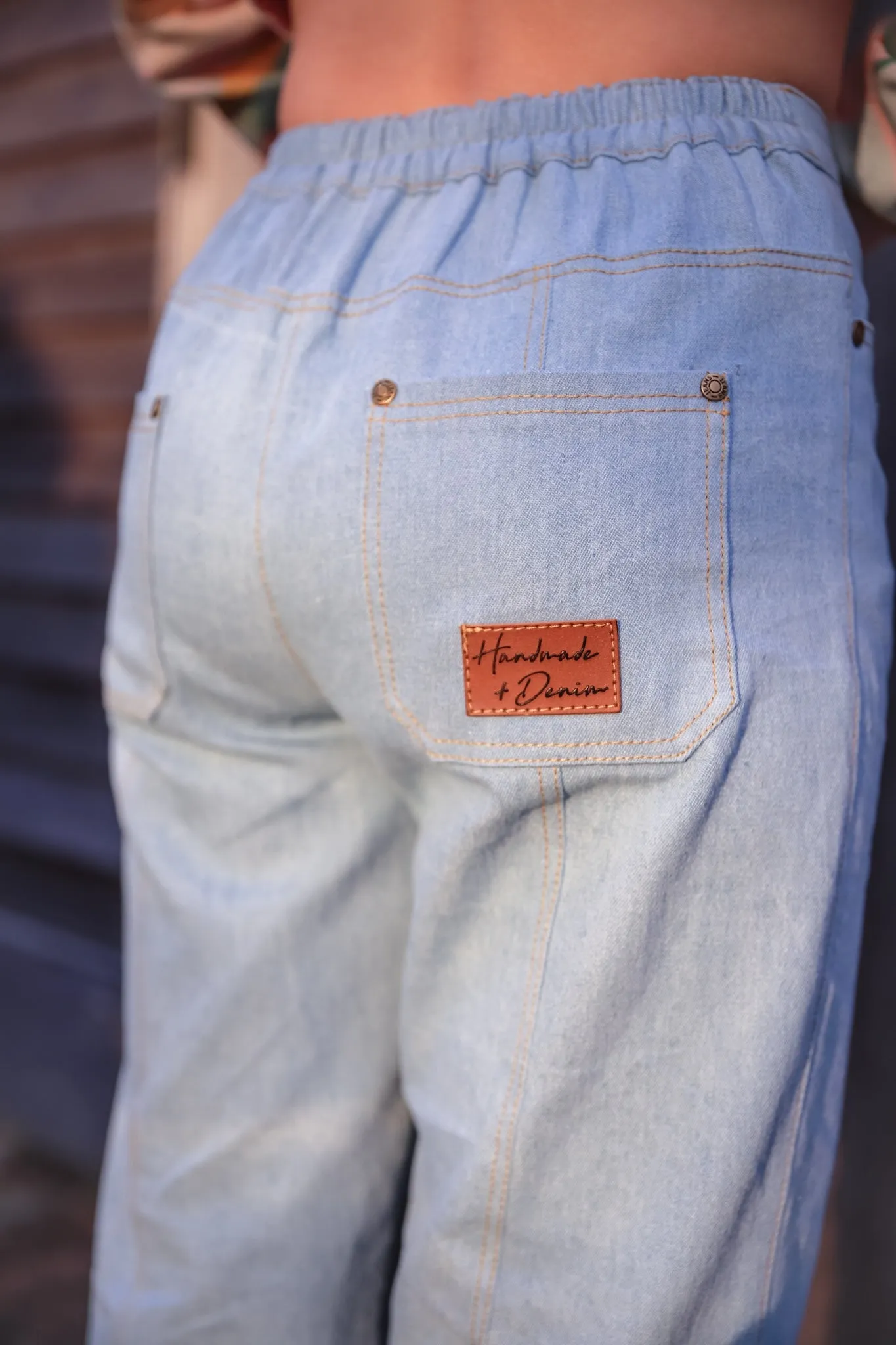Faux Leather Denim Labels