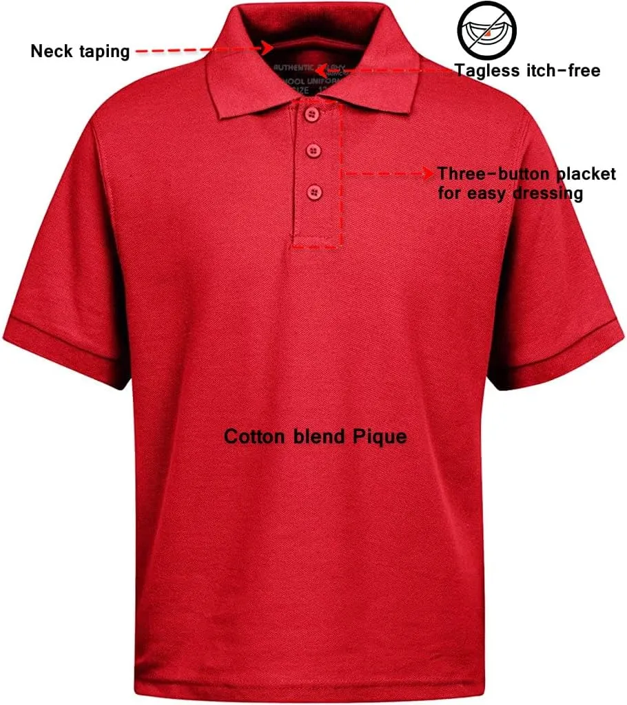 Galaxy by Harvic Boy's Short Sleeve Polo Shirts School Uniform
