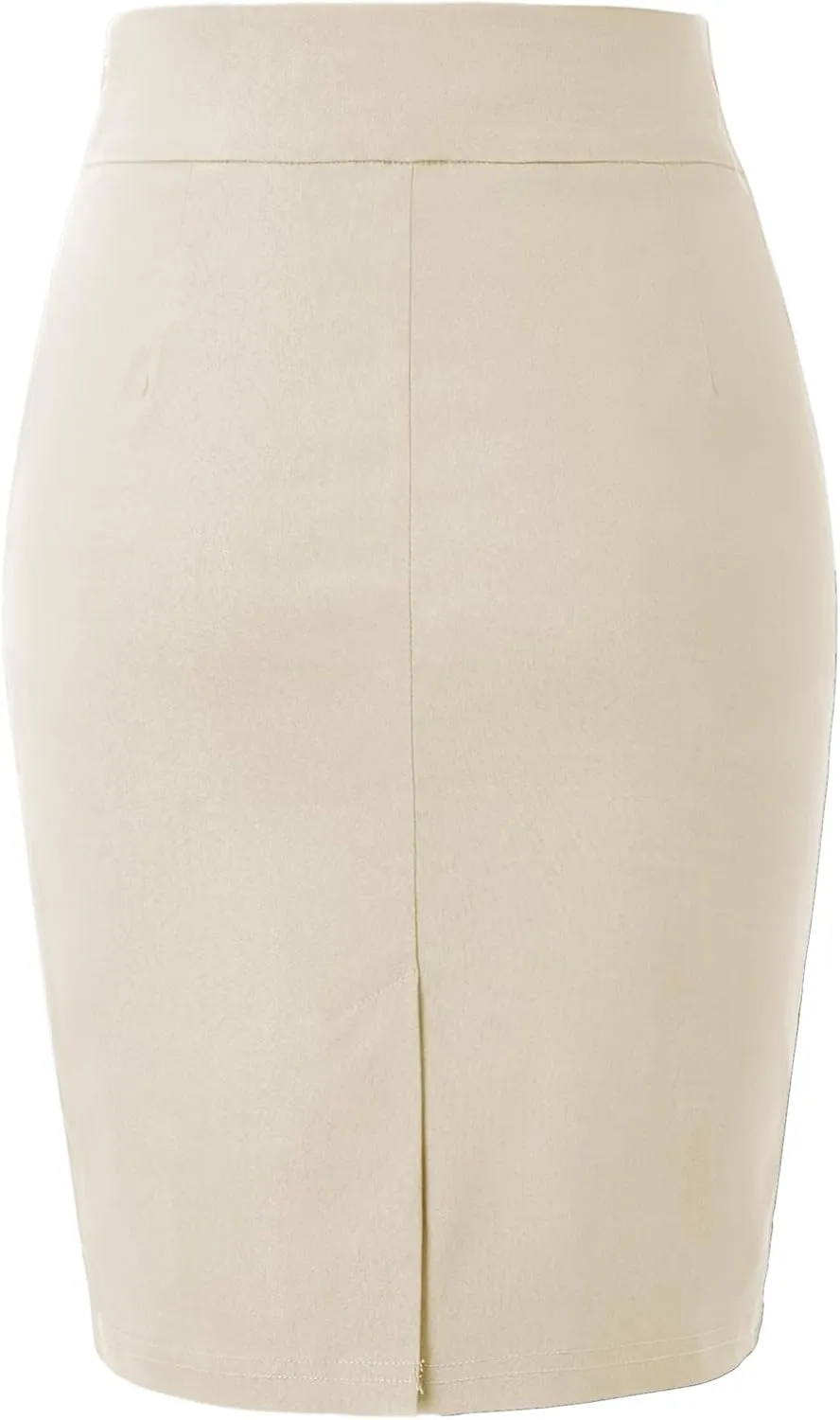 Kate Kasin Women's Stretch Knee Length Pencil Skirts High Waisted Slim Fit Business Casual Skirt