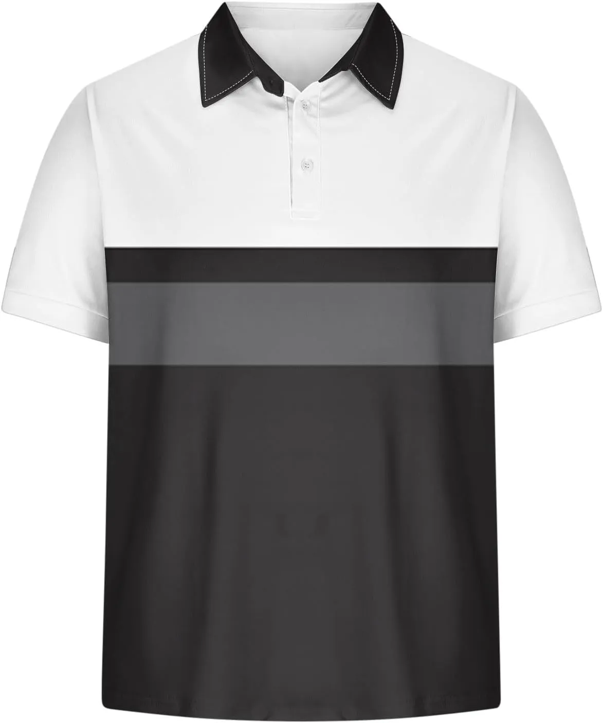 Mens Striped Golf Polo Shirts Slim Short Sleeve Color Matching Polo T Shirt Basic Stylish Cotton Work Shirts Dressy