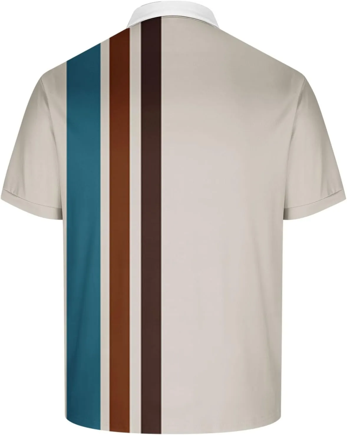 Mens Striped Golf Polo Shirts Slim Short Sleeve Color Matching Polo T Shirt Basic Stylish Cotton Work Shirts Dressy
