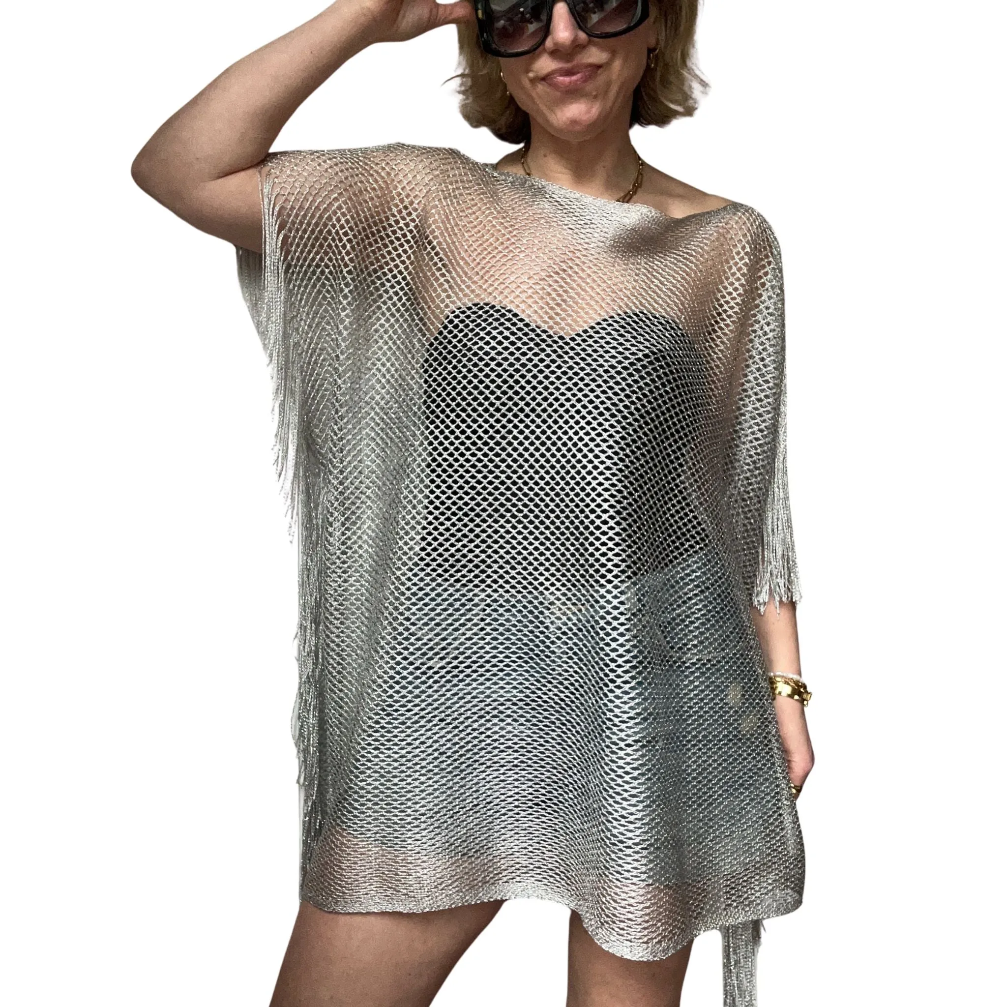 Metallic Kimonos and Ponchos