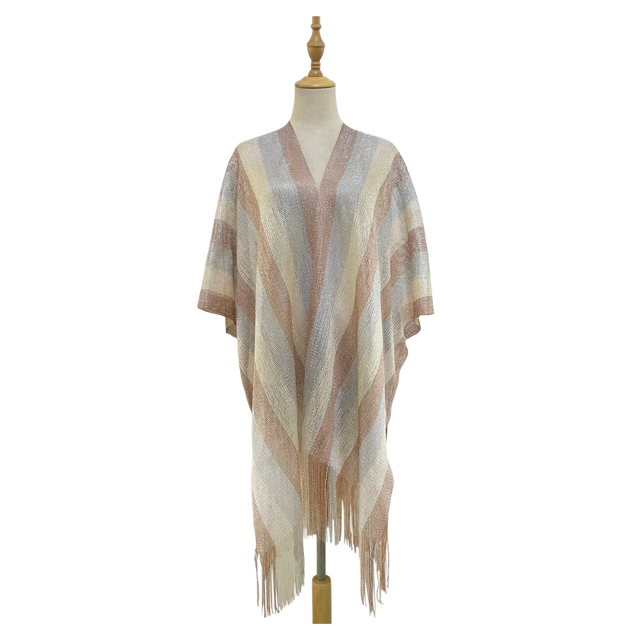 Metallic Kimonos and Ponchos