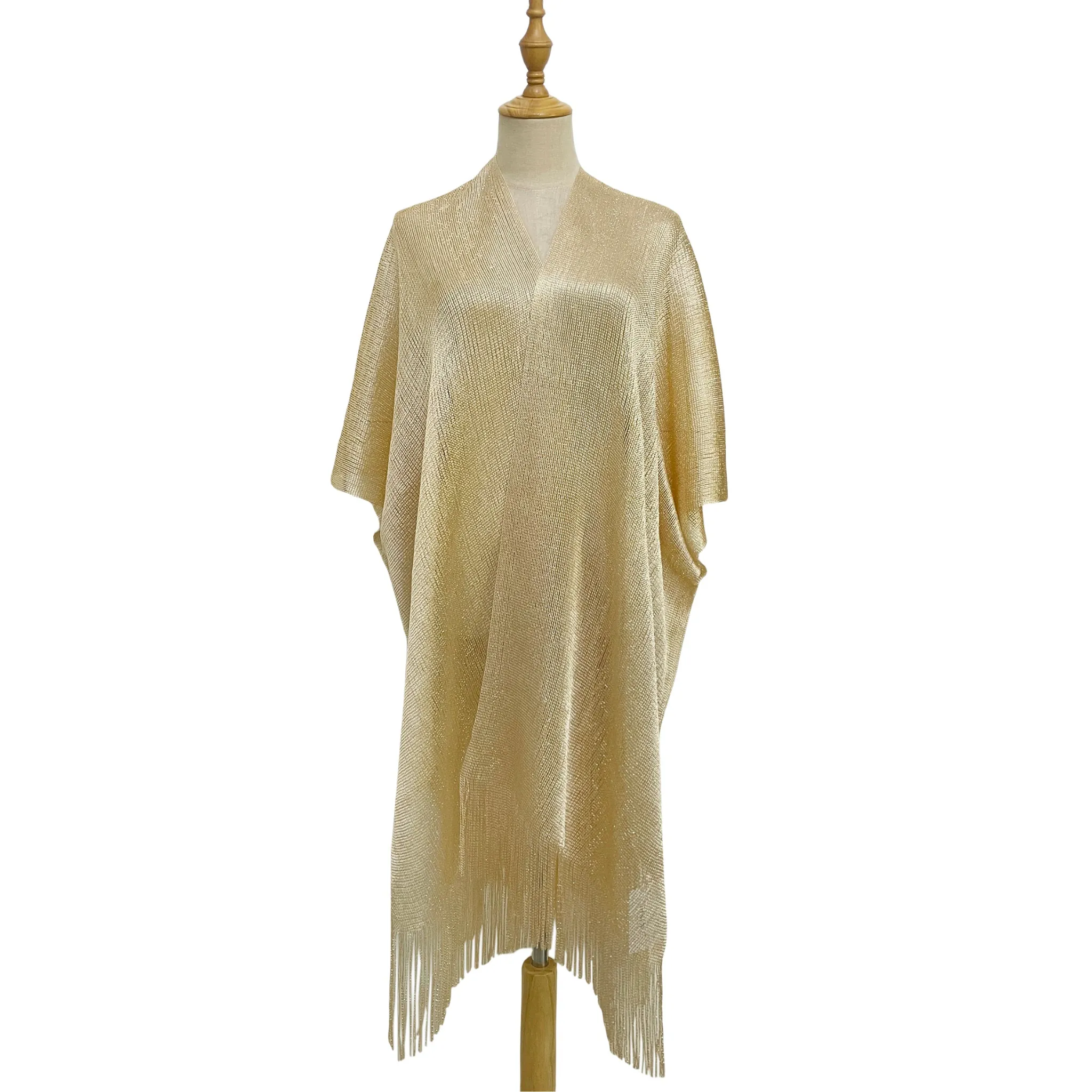 Metallic Kimonos and Ponchos