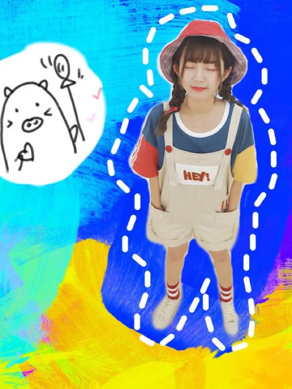 Mini Artist Tee & Overall Shorts