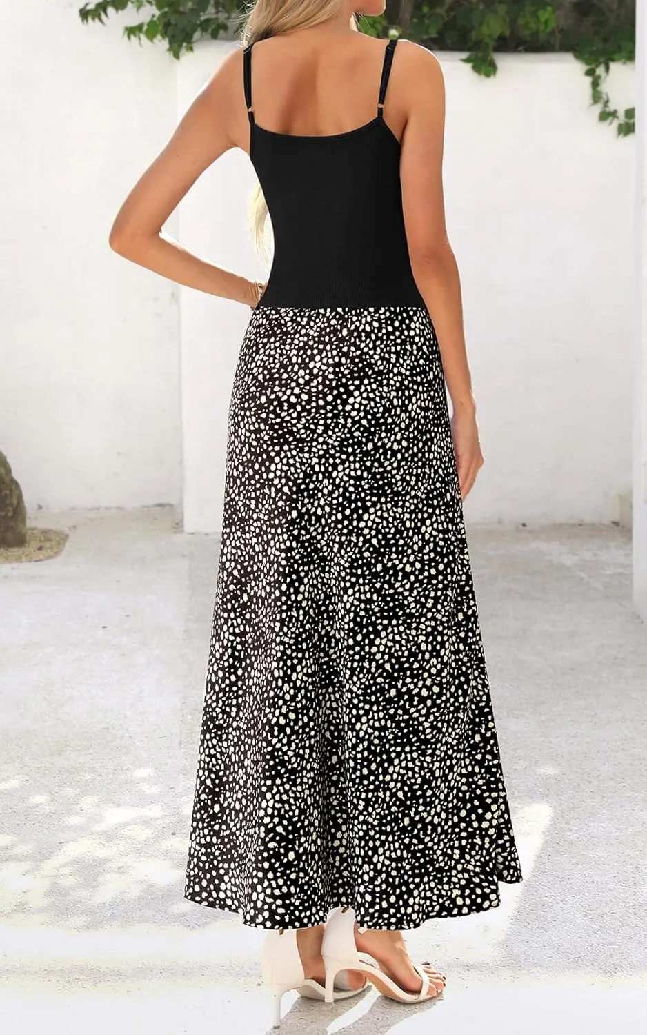 PRETTYGARDEN Spaghetti Strap Tank Top Summer Sets Women 2 Piece Outfits Floral Maxi Skirts for Women Trendy Beach Vacation
