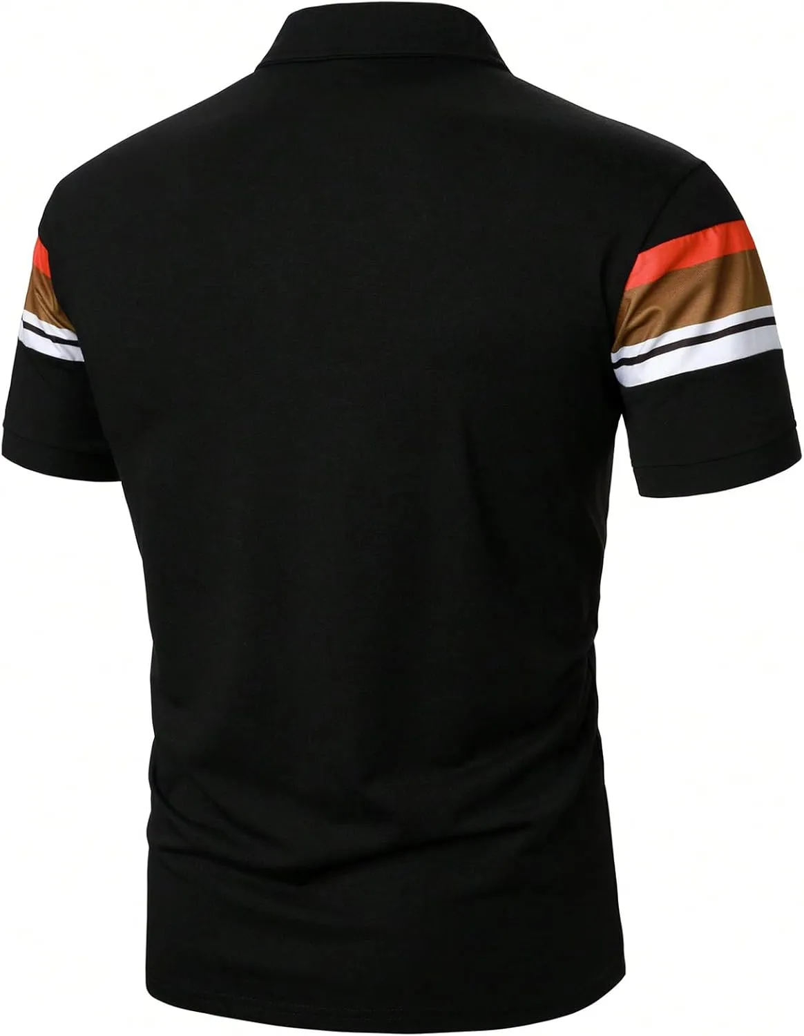 SOLY HUX Men's Short Sleeve Work Shirts Color Block Golf Tees Summer Casual Business T Shirt Tops