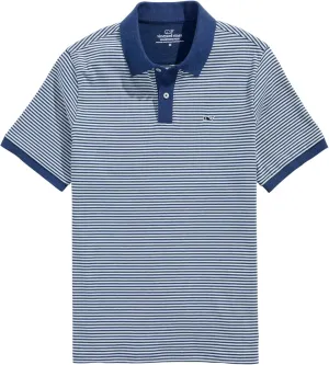 vineyard vines Men's Striped Edgartown Pique Polo