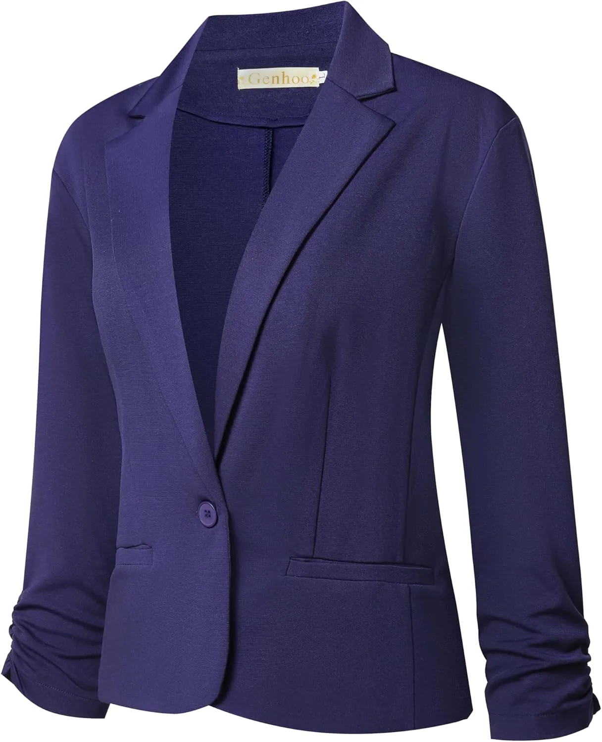 Women Blazers Casual Croppped Cardigan Lightweight 3/4 Sleeve Button Front Knit Blazer Jacket Open Front